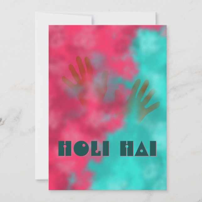 Convite Holi Pó e Mãos (Frente)