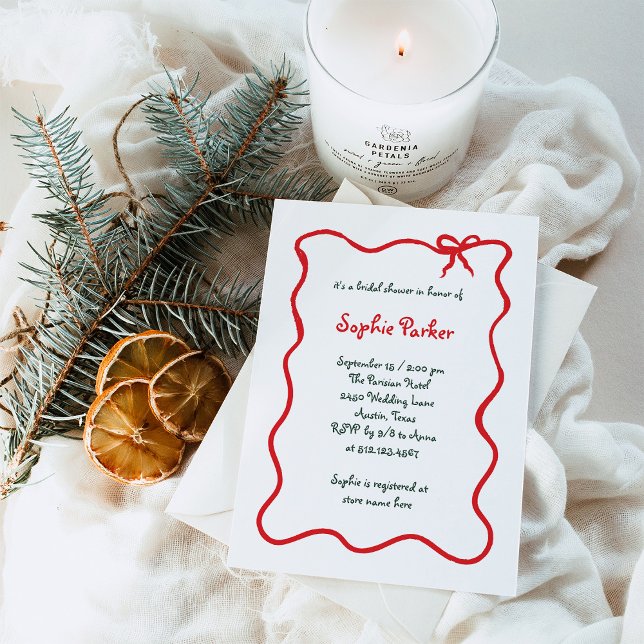 Convite Holiday Amour | Arco ondulado (Criador carregado)