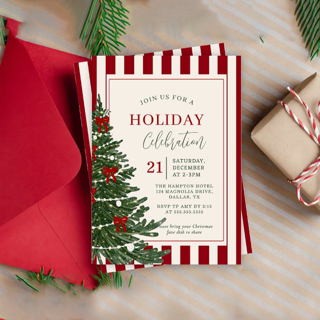 Convite Holiday Christmas Party Invitation invitation (Criador carregado)