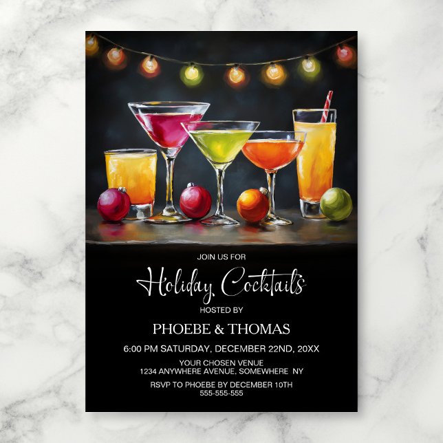 Convite Holiday Cocktail Party (Criador carregado)
