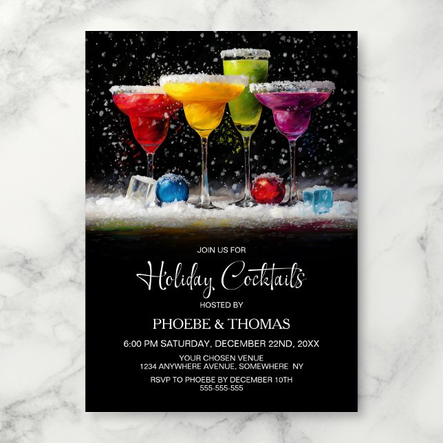 Convite Holiday Cocktail Party (Criador carregado)