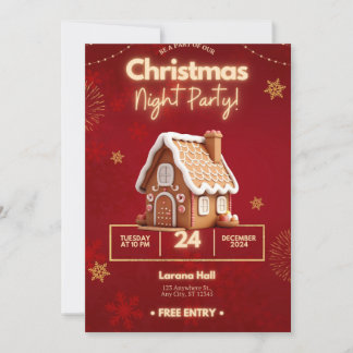 Convite "Holiday Magic: Uma Celebração De Natal Encantada