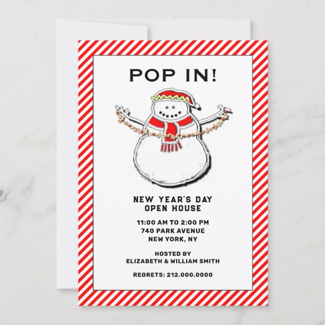 Convite Holiday Open House (Frente)