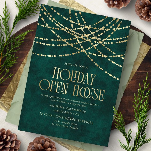 Convite Holiday Open House Invitation (Criador carregado)
