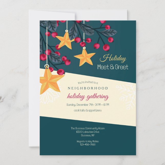 Convite Holiday Party Invitation (Frente)