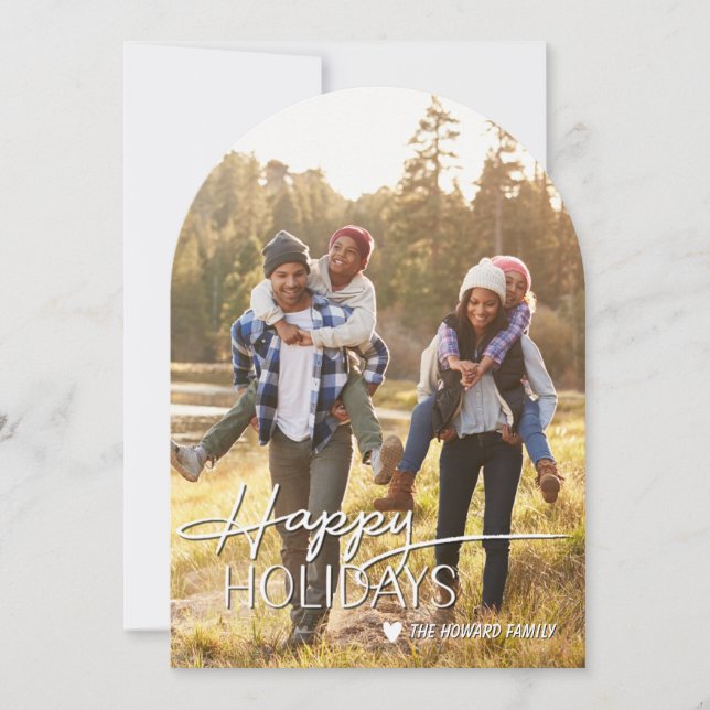 Convite Holiday Photo card, Christmas, Holiday (Frente)