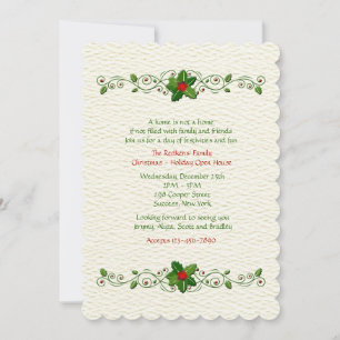 Convite Holiday Sentiments Invitation