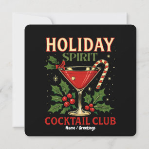 Convite Holiday Spirit Cocktail Club Saúde Natal