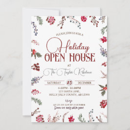 Convite Hollies de inverno, Holiday Open House, Festa de F