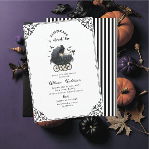 Convite Holloween Pumpkin Little Boo Chá de fraldas