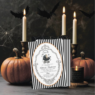 Convite Holloween Pumpkin Little Boo Chá de fraldas