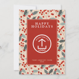 Convite Holly Berry Corporate Business Logo Natal