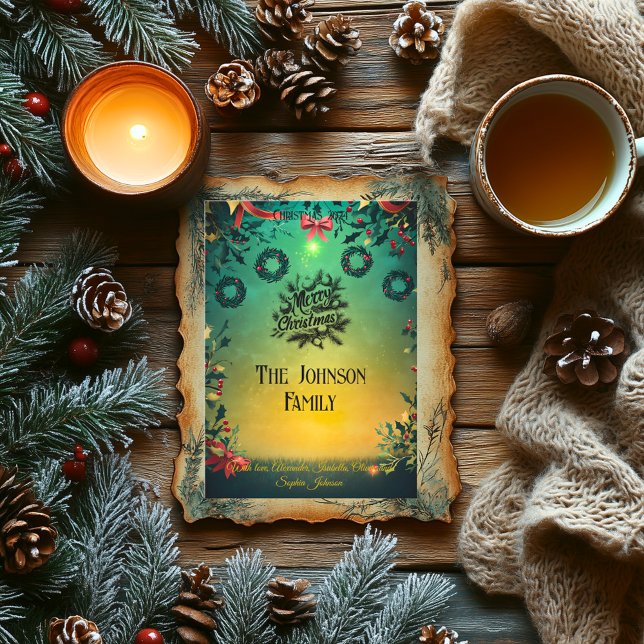 Convite Holly e WreDeath Natal com Mensagem Familiar (Criador carregado)