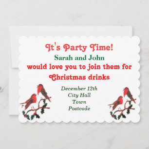 Convite Holly Robin Festivo