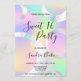 Convite Hológrafo de Cor do Unicórnio da Folha Holográfica