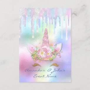 Convite Holographic Drives do Partido Unicórnio Doce 15 Me