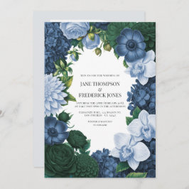 Convite Holstein Blue, Silver Slate & Smoky Pine Wedding