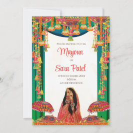 Convite Holud como convites Mayoun e Pithi Invites