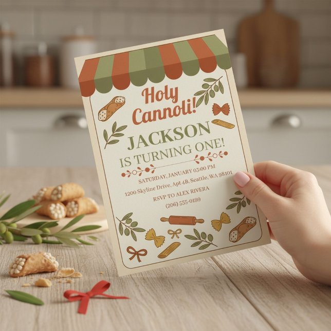 Convite Holy Cannoli! First Birthday  (Criador carregado)