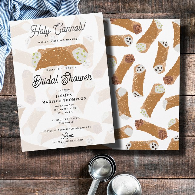 Convite Holy Cannoli Funny Italian Bridal Shower (Holy Cannoli Funny Italian Bridal Shower Invitation)