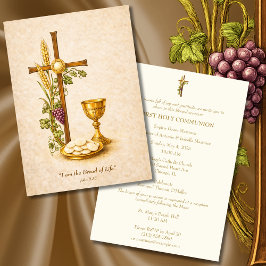 Convite Holy Communion Eucharist Chalice Invitation