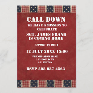 convite home de vinda do soldado militar