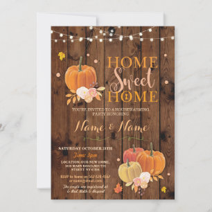 Convite Home Home Sweet Home Fall Pumpkin Convida