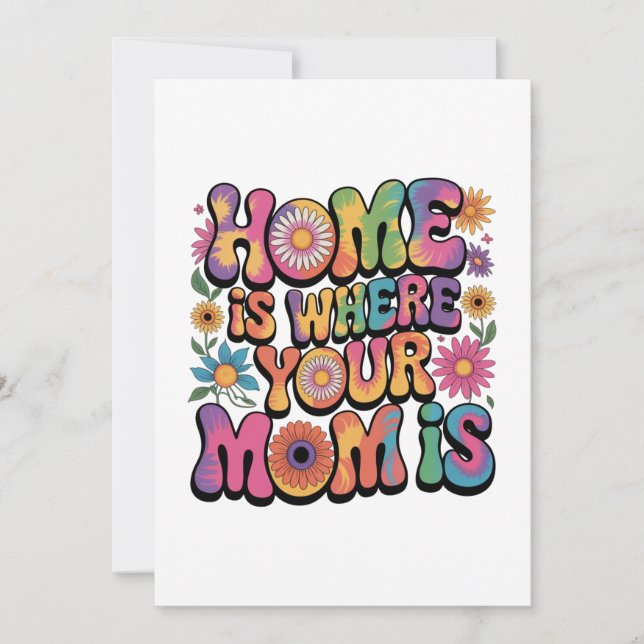 Convite Home Is Where Your Mom Is (Frente)