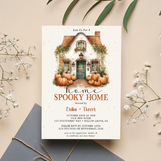 Convite Home Spooky, Festa de Halloween (Criador carregado)