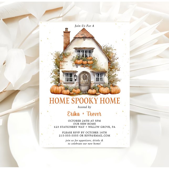 Convite Home Spooky, Festa de Halloween (Criador carregado)