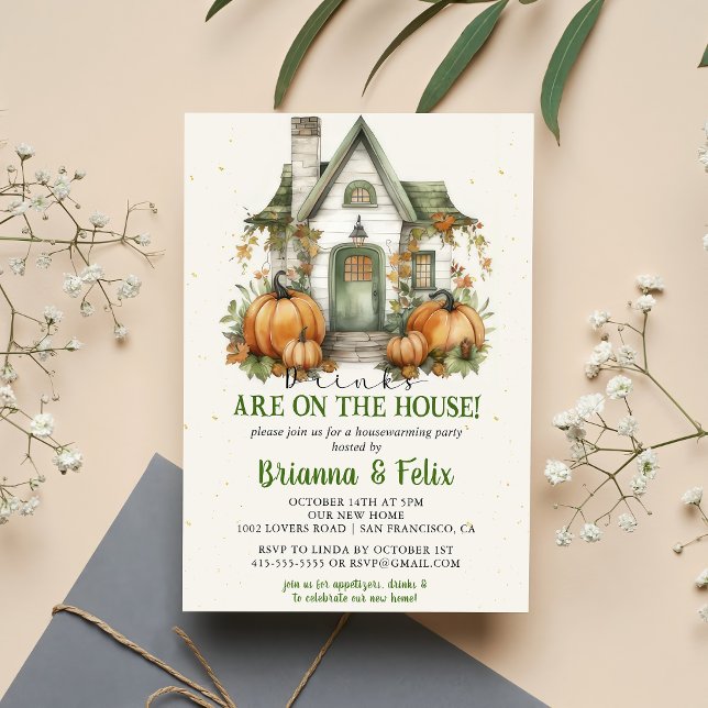 Convite Home Spooky, Festa de Halloween (Criador carregado)