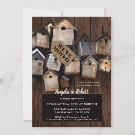 Convite Home Sweet Home Bird Houses Festa de Aquecimento D
