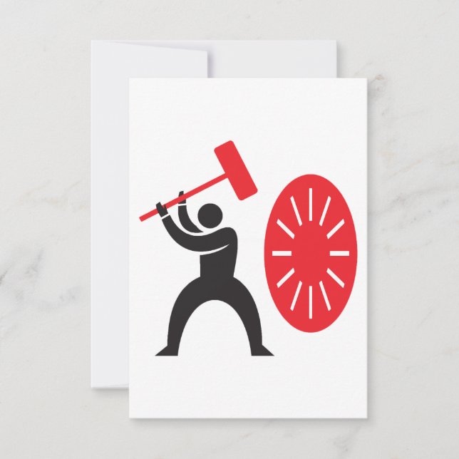 Convite Homem Batendo Em Um Vaso (Frente)