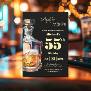 Convite Homem de 55 anos envelhecido à perfeição Whiskey A