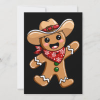 Homem de Biscoito Cowboy Chapéu Bandana Natal Xmas