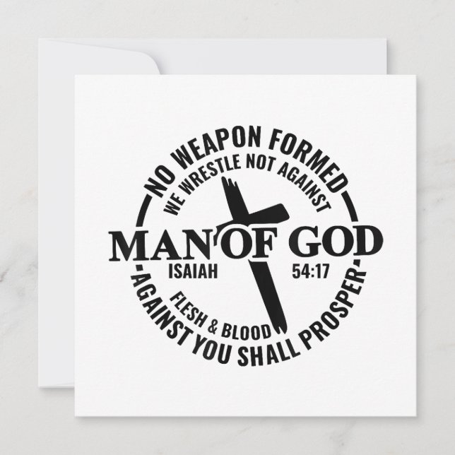 Convite Homem de Deus, Nenhuma Arma Formada Contra Mim Irá (Frente)