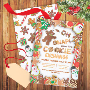 Convite Homem de Gingerpão de Bolachas de Natal