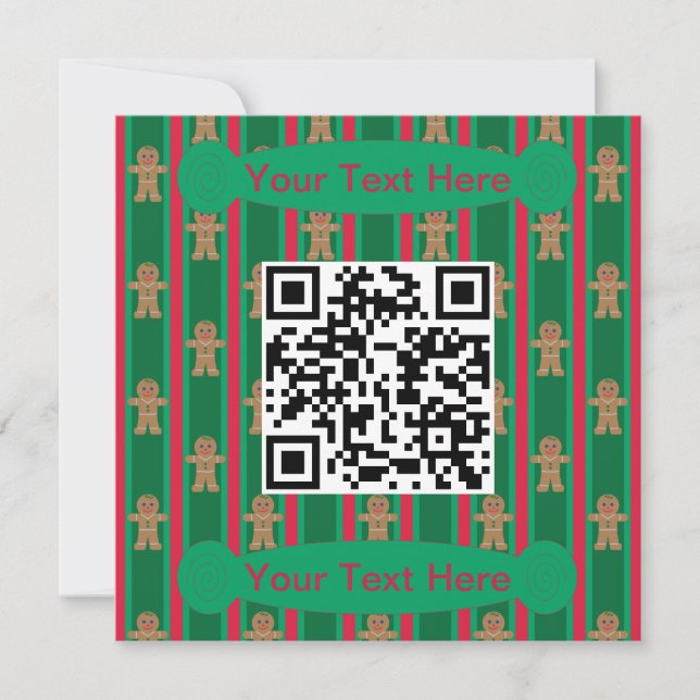 Convite Homem de Gingerpão de Natal divertido e Rico (Frente)