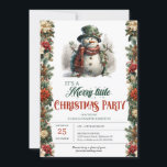 Convite Homem de neve elegante retrógrado e bonito<br><div class="desc">Vintage elegante, retro clássico, bonitinho convite para apresentar nossa coleção de decorações de Natais vintages nostálgicos, recue no tempo e abraça o charme de anos passados com nossa encantadora coleção de decorações de Natal da década de 1950. Transportando-o para uma era passada, esta coleção captura a essência da década de...</div>