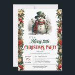 Convite Homem de neve elegante retrógrado e bonito<br><div class="desc">Vintage elegante, retro clássico, bonitinho convite para apresentar nossa coleção de decorações de Natais vintages nostálgicos, recue no tempo e abraça o charme de anos passados com nossa encantadora coleção de decorações de Natal da década de 1950. Transportando-o para uma era passada, esta coleção captura a essência da década de...</div>