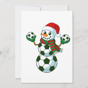 Convite Homem de Neve Futebol Natal Amantes do Esporte
