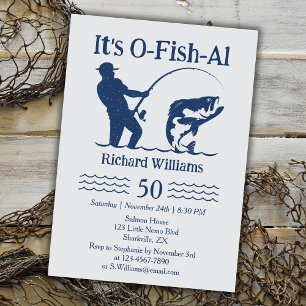 Convite Homem é Ofishal Pescador 50ª Festa de aniversário