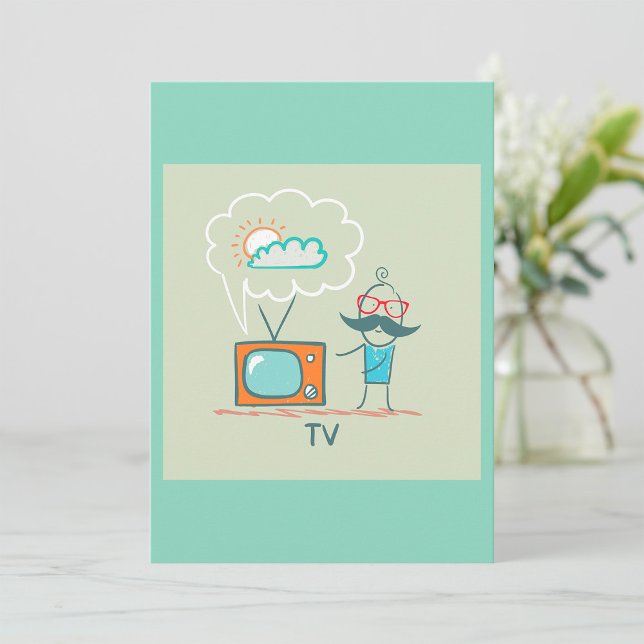 Convite Homem E Sua Televisão (Criador carregado)