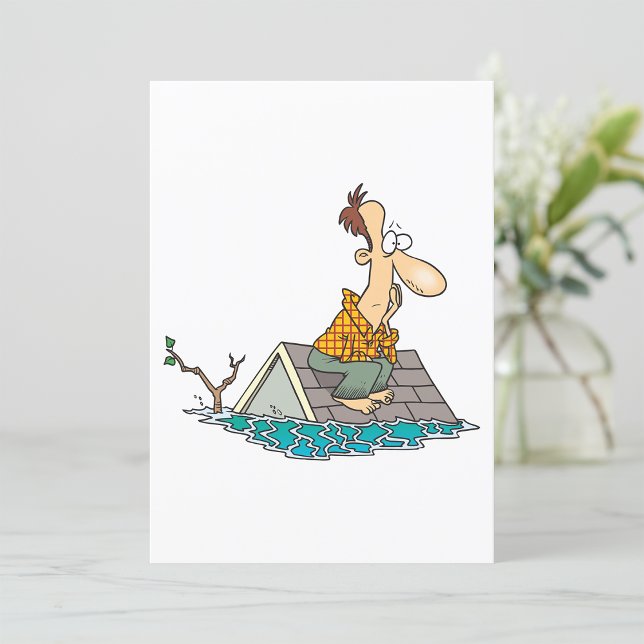 Convite Homem Em Uma Inundação (Criador carregado)