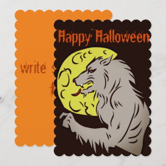 Convite Homem-lobo na lua cheia