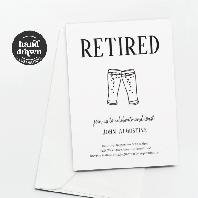 Convite Homem / Mulher Cerveja ou Festa de Aposentação do  (Criador carregado)