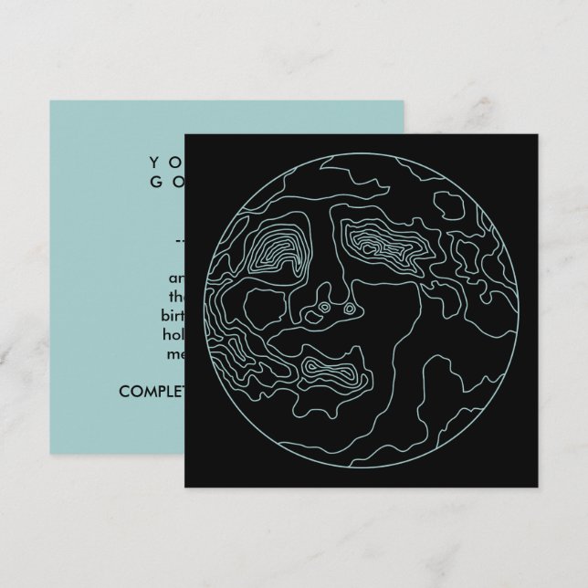 Convite homem na lua (Frente/Verso)