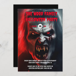 Convite Homem-vampiro adultos santificados