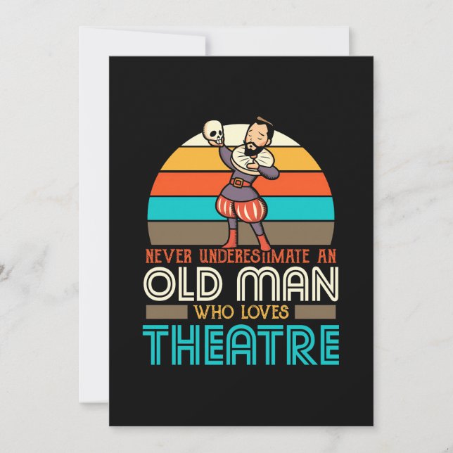 Convite Homem Velho que Ama Teatro (Frente)