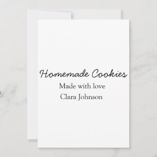 Convite Homemade cookiers add your text name custom throw